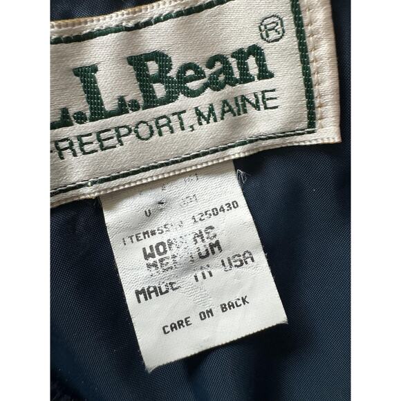 Vintage LL Bean Jacket Fleece Deep Pile Blue Reindeer USA Made 90s M - Picture 4 of 13